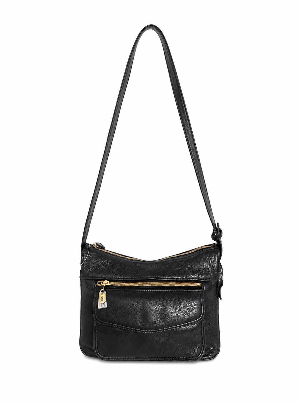 Genuine Sonoma Jean Company Genuine Leather Black Shoulder Purse Zip Pocket